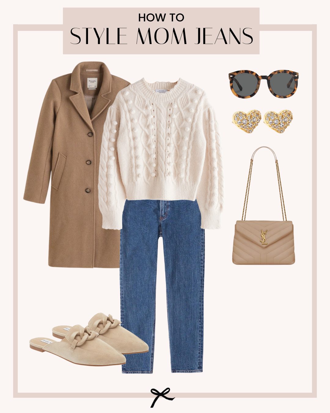 mom jeans winter outfit mom jeans with a sweater and wool coat