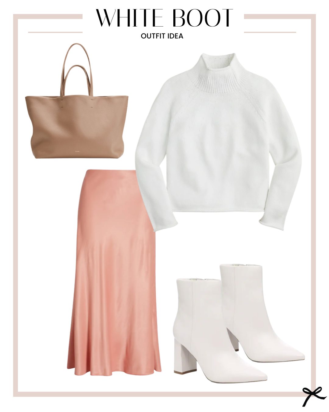 slip skirt with turtleneck slip skirt with turtleneck, how to style white ankle boots