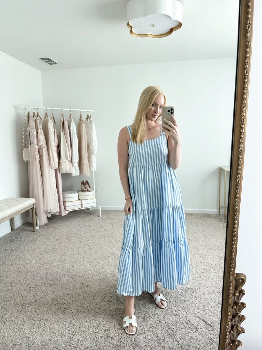 Blue and white striped maxi dress Blue and white striped maxi dress