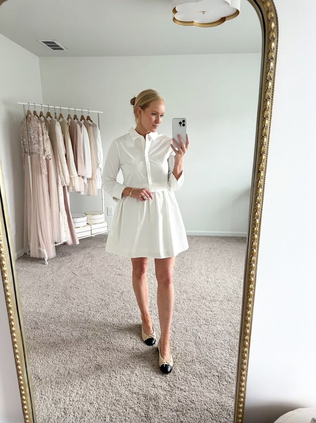 Chanel Flats with white dress How To Style Chanel Flats