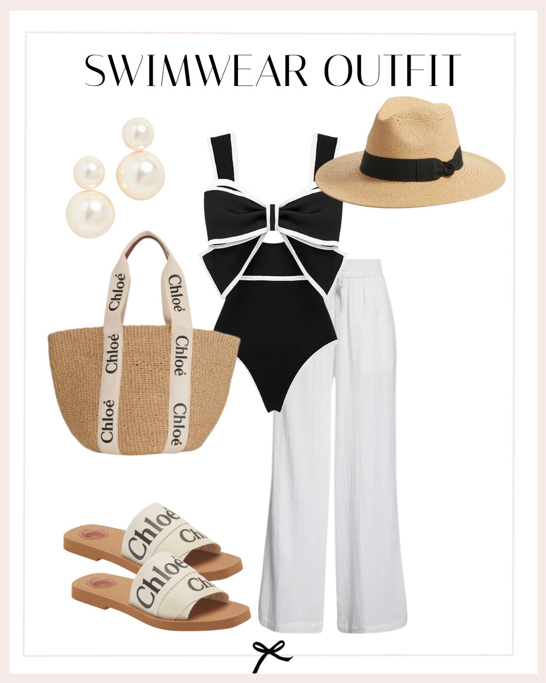 spring capsule wardrobe swimwear outfit
