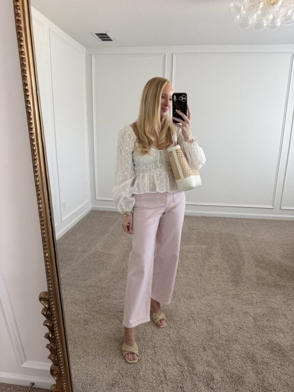 outfit with pink jeans